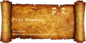 Polz Kemenes névjegykártya